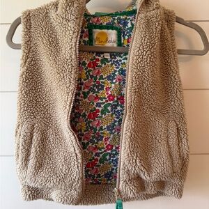 Mini Boden Multi-Color Floral Sherpa-Lined Jacket